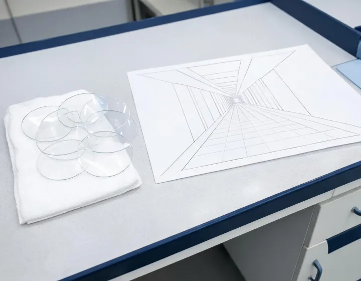 Digital progressive lenses on an optical intake bench